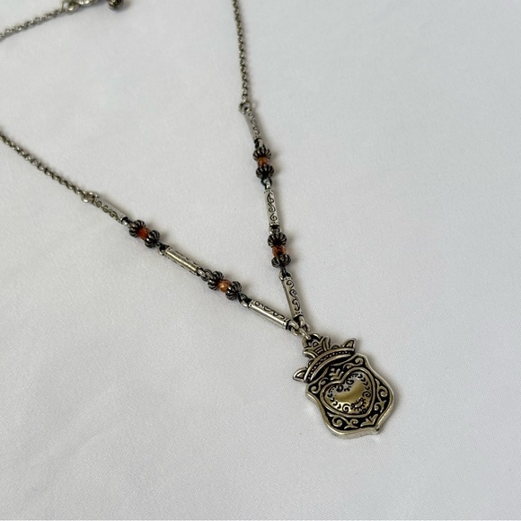 Vintage Brighton “Rue Royale” Elegant Silver Pendant Necklace - Picture 2 of 6